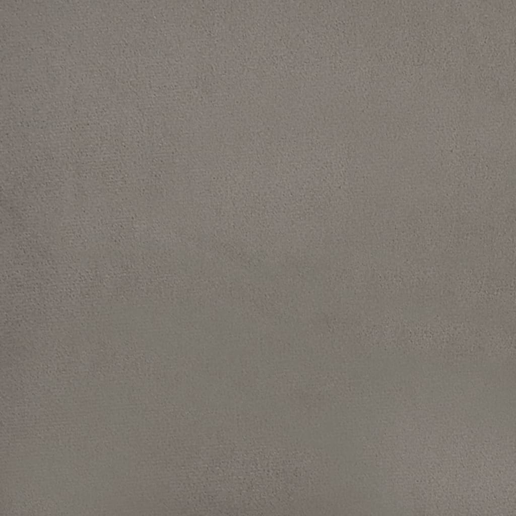 vidaXL Ławka, jasnoszara, 70x35x41 cm, tapicerowana aksamitem