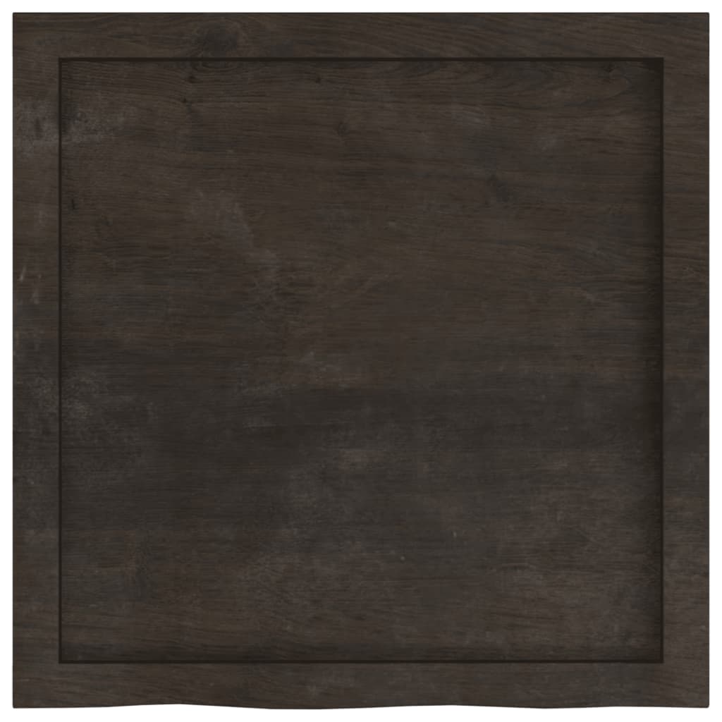 vidaXL Blat do łazienki, ciemnobrązowy, 60x60x(2-6) cm, lite drewno