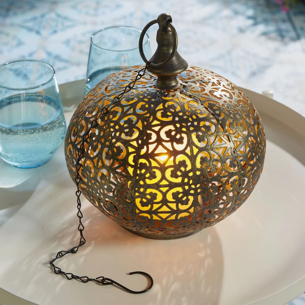 Luxform Orientalna lampa ogrodowa LED Tarsus, antyczny brąz
