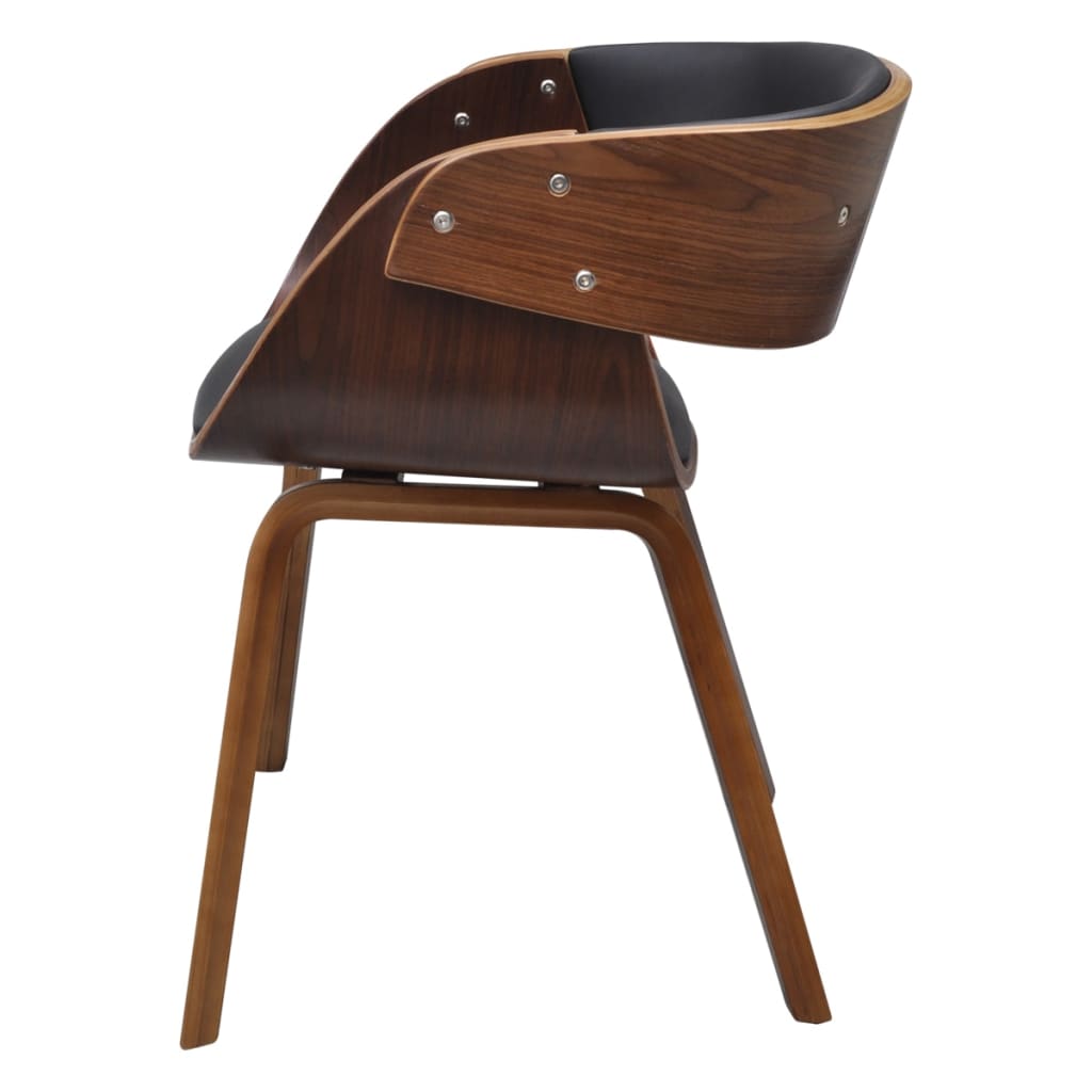 vidaXL Krzesło stołowe, gięte drewno i sztuczna skóra