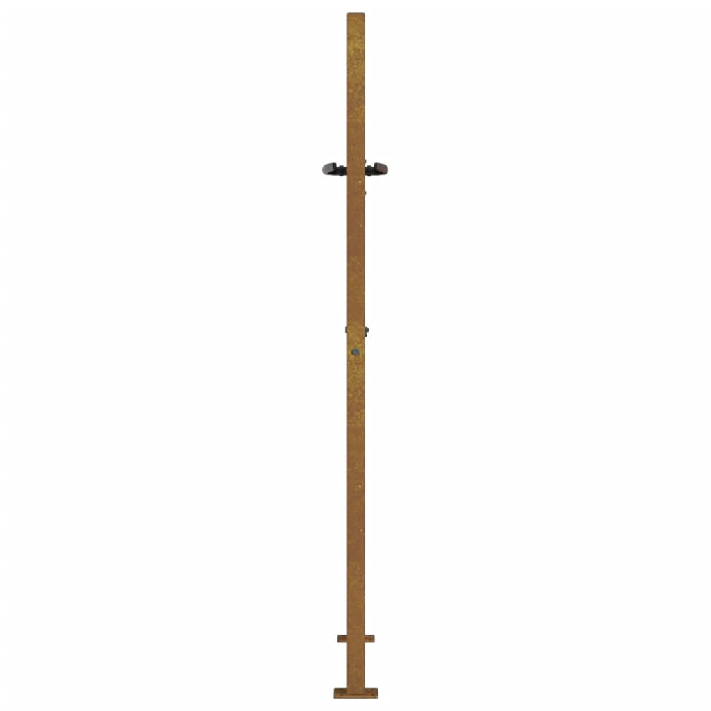 vidaXL Furtka ogrodowa, 105x155 cm, stal kortenowska, motyw bambusa