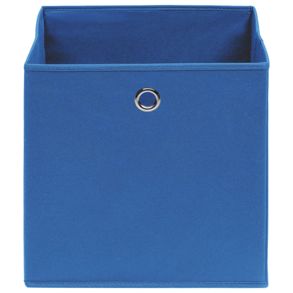 vidaXL Pudełka z włókniny, 10 szt., 28x28x28 cm, niebieskie