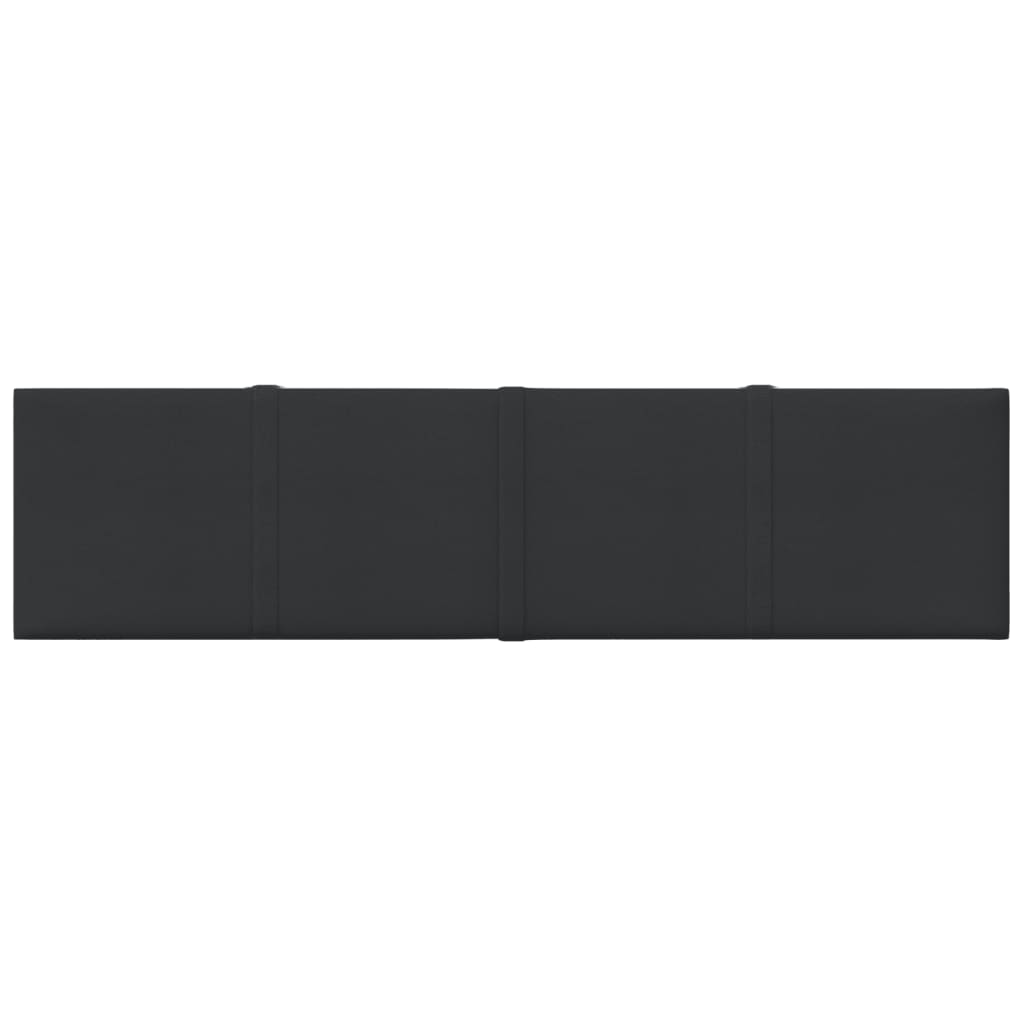 vidaXL Panele ścienne, 12 szt., czarne, 60x15 cm, tkanina, 1,08 m²