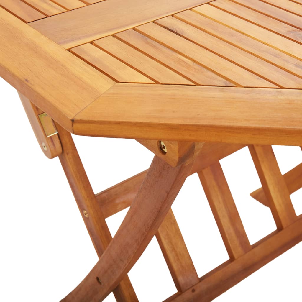 vidaXL Składany stół ogrodowy, 90x75 cm, lite drewno akacjowe