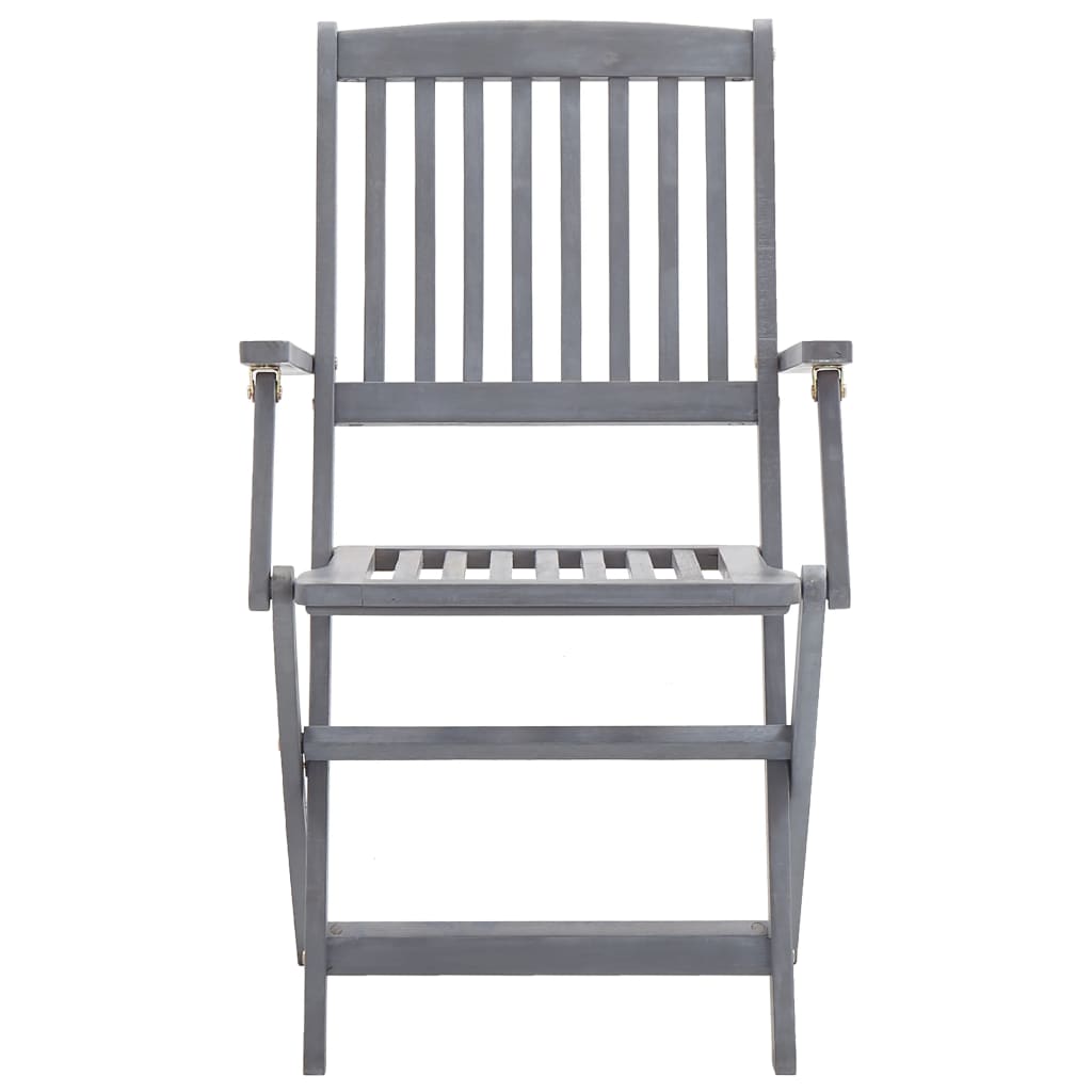 vidaXL Składane krzesła ogrodowe, 6 szt., z poduszkami, akacjowe
