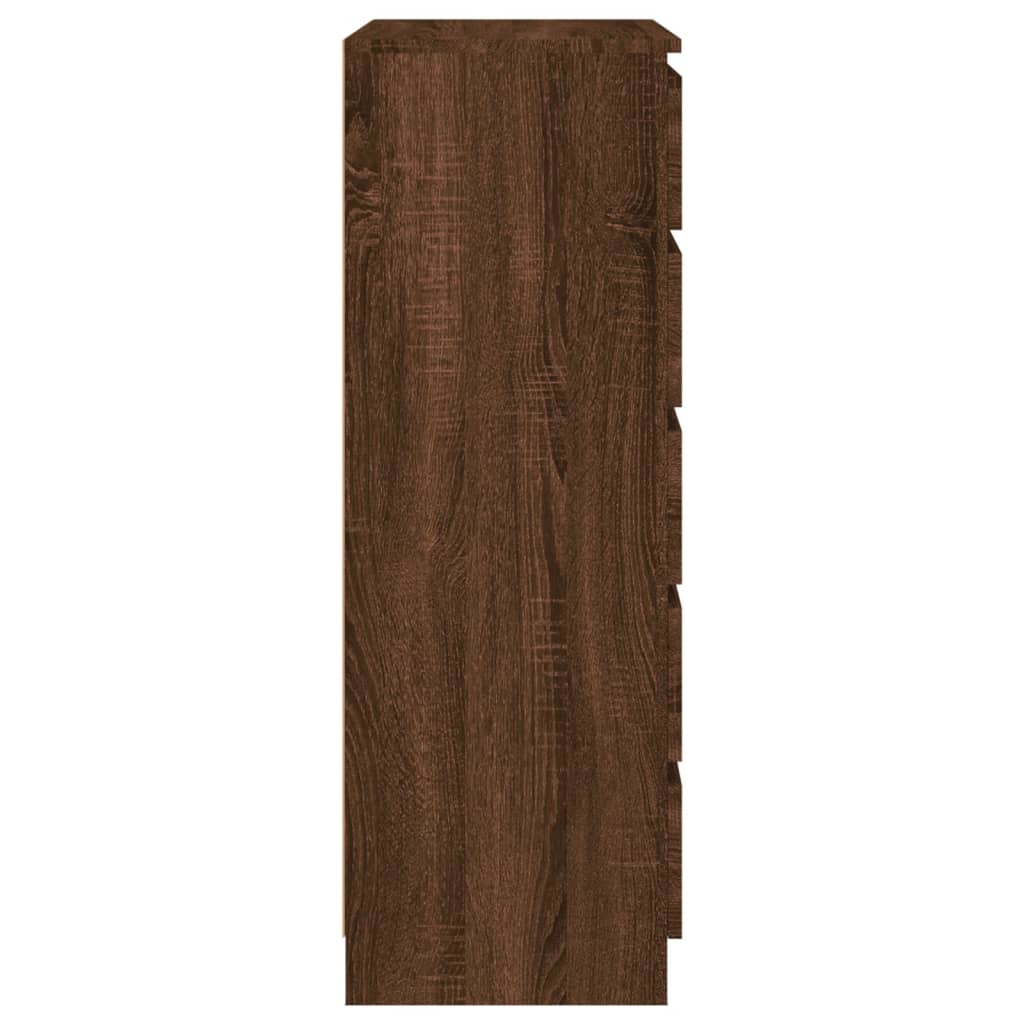 vidaXL Komoda, brązowy dąb, 60x36x103 cm, materiał drewnopochodny