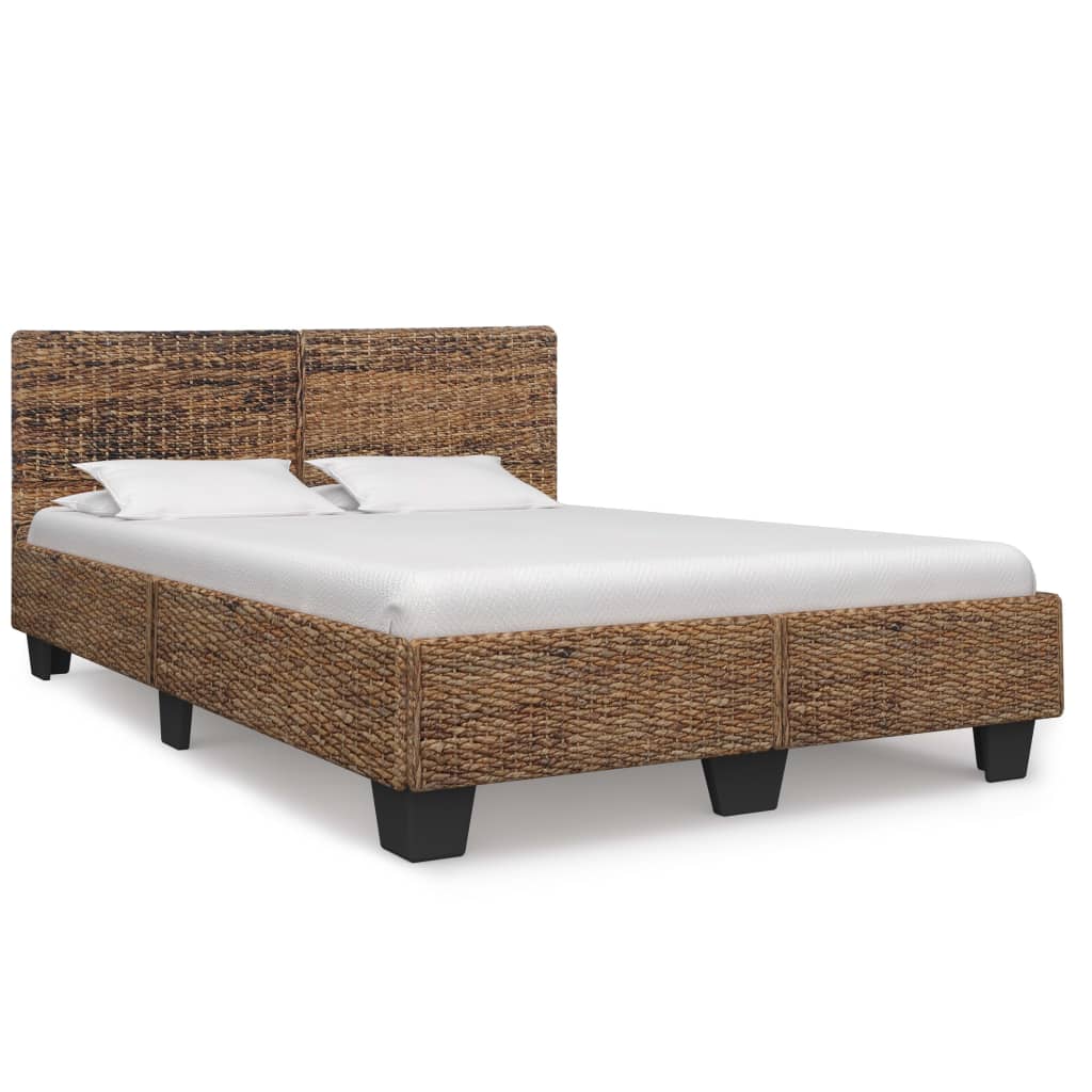vidaXL Rama łóżka, naturalny rattan, 160 x 200 cm