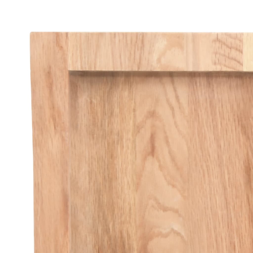 vidaXL Półka, brązowa, 40x30x(2-4) cm, lakierowane lite drewno dębowe
