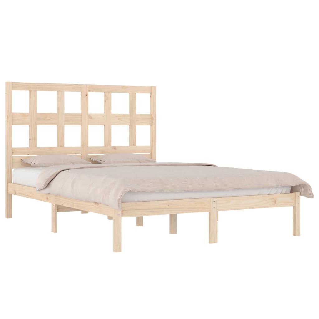 vidaXL Rama łóżka, lite drewno sosnowe, 200x200 cm