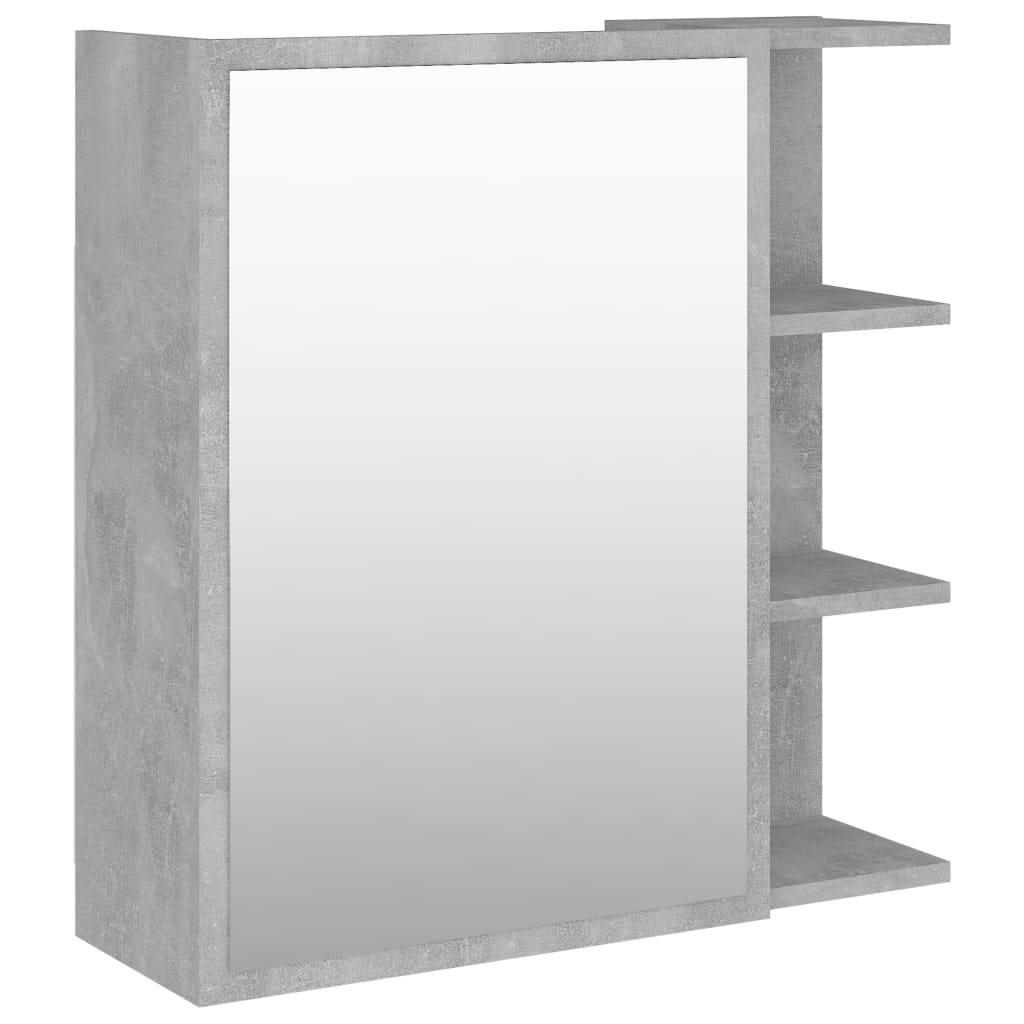vidaXL Szafka łazienkowa z lustrem, szarość betonu, 62,5x20,5x64 cm