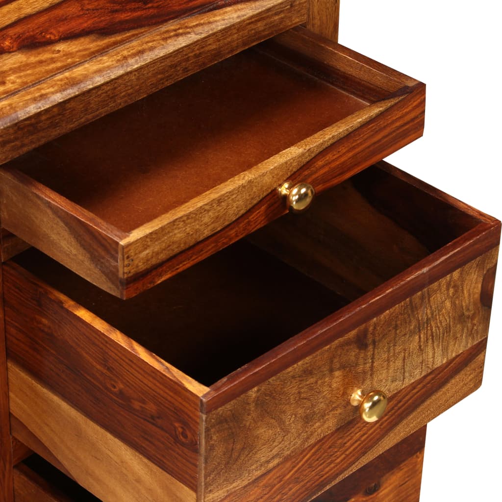 vidaXL Biurko z szafką i szufladami, drewno sheesham, 140x50x76 cm