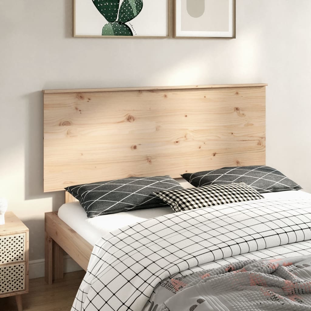 vidaXL Wezgłowie łóżka, 154x6x82,5 cm, lite drewno sosnowe