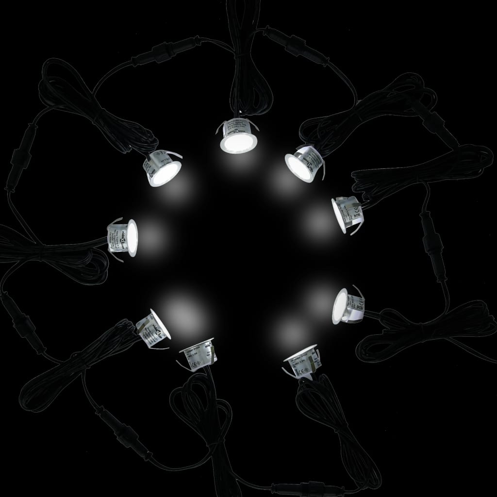 vidaXL Lampy najazdowe LED, 6 szt., zimne białe światło