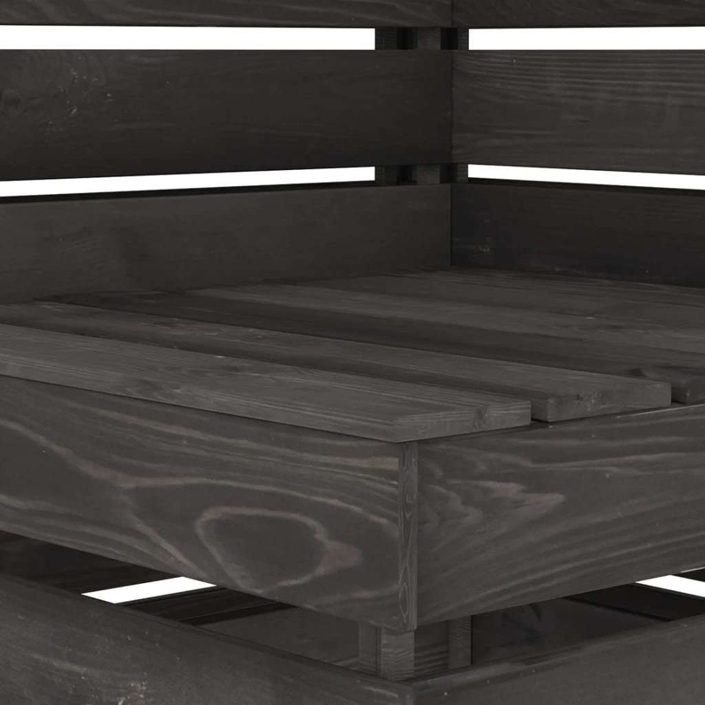 vidaXL Ogrodowa sofa 3-osobowa, impregnowane na szaro drewno sosnowe
