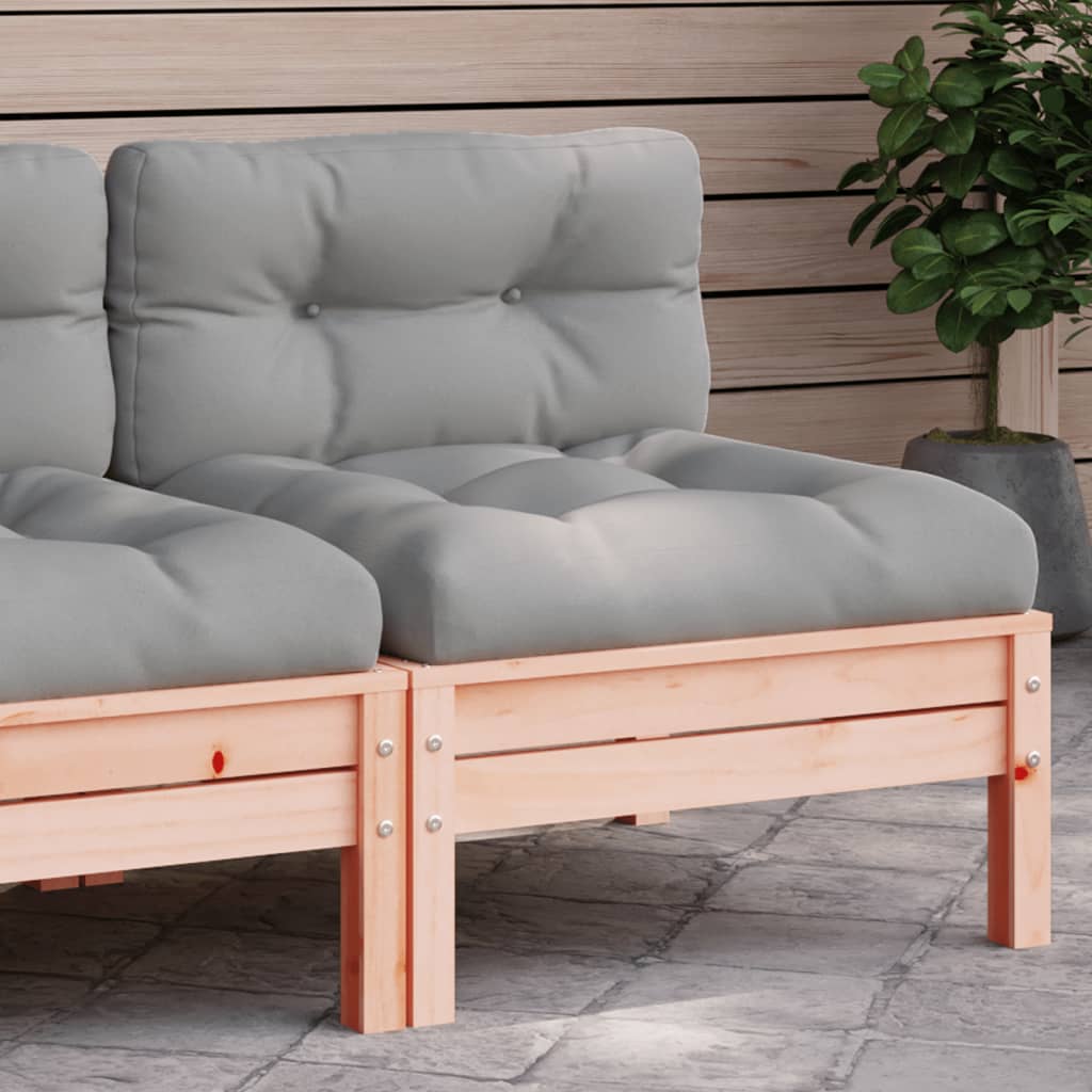 vidaXL Ogrodowa sofa bez podłokietników, z poduszkami, daglezja