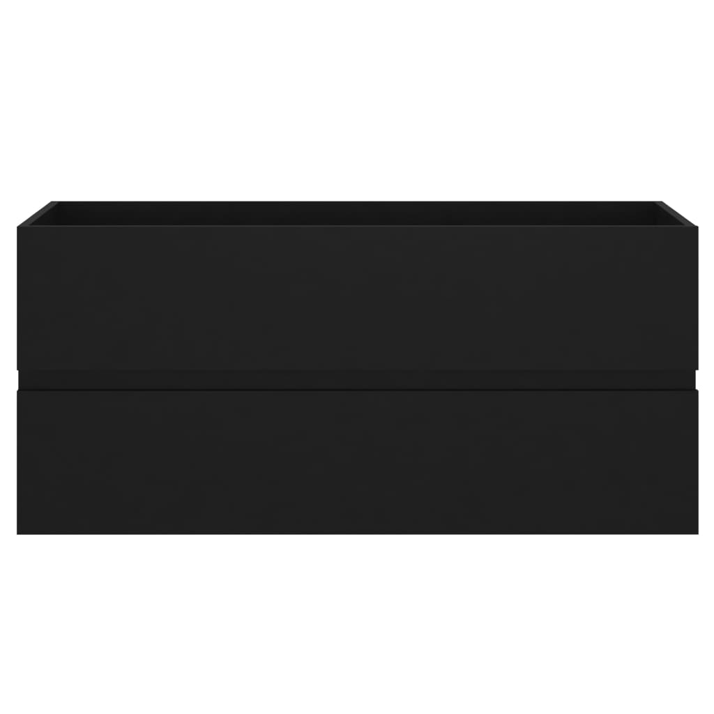 vidaXL Szafka pod umywalkę, czarna, 100x38,5x45 cm, płyta wiórowa