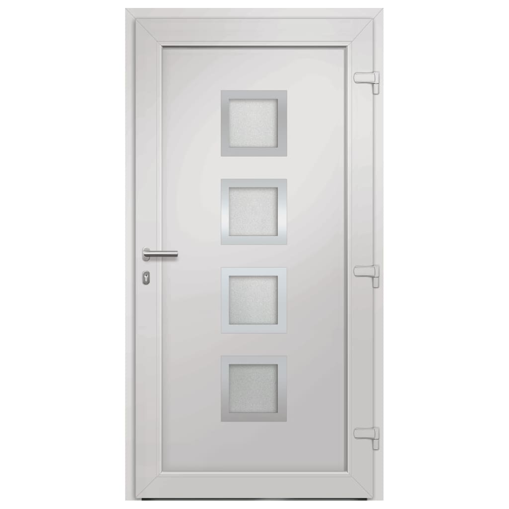 vidaXL Drzwi wejściowe zewnętrzne, białe, 108 x 208 cm