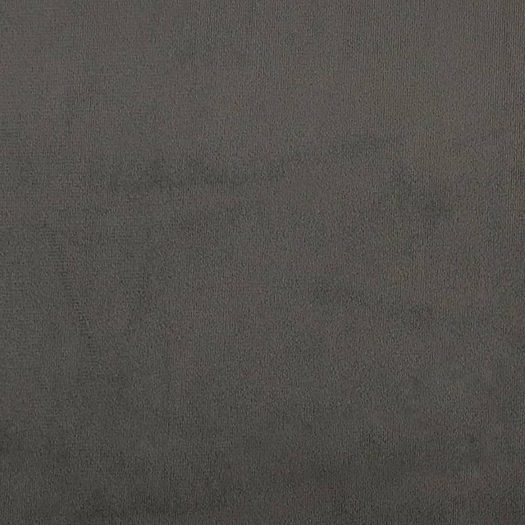 vidaXL Łóżko kontynentalne, ciemnoszare, obite aksamitem, 140x200 cm