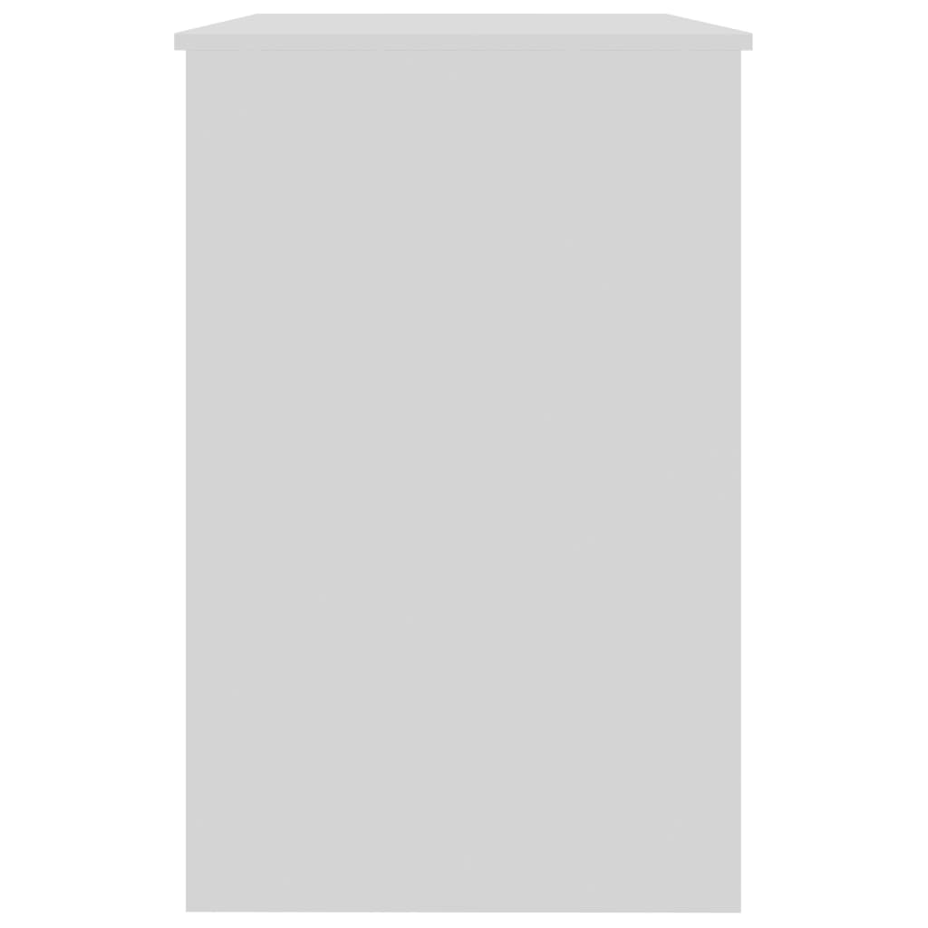 vidaXL Biurko, wysoki połysk, białe, 100x50x76 cm, płyta wiórowa