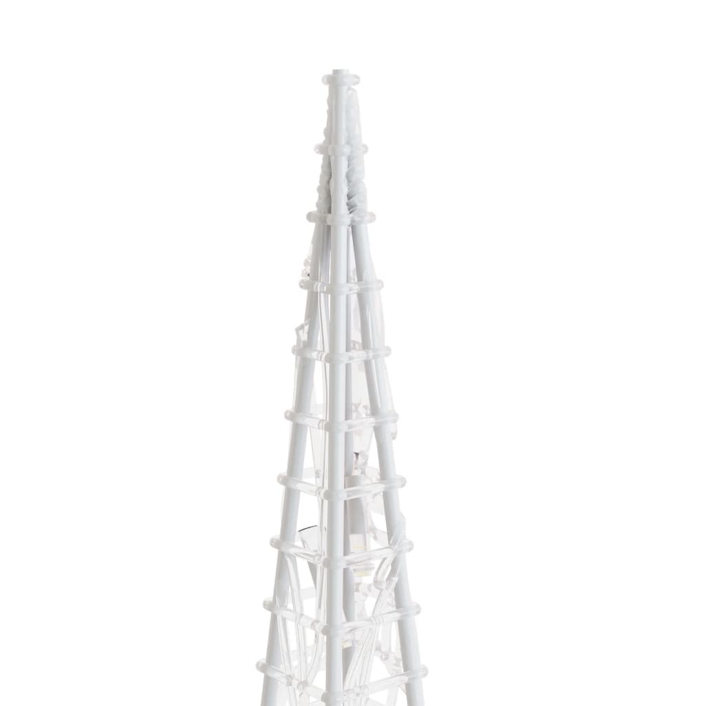 vidaXL Akrylowy stożek dekoracyjny, zimne białe LED, 60 cm