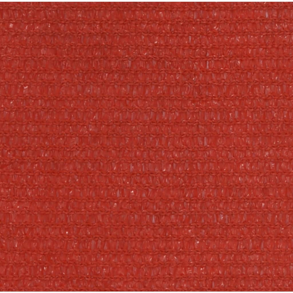 vidaXL Żagiel przeciwsłoneczny, 160 g/m², czerwony, 5x7x7 m, HDPE