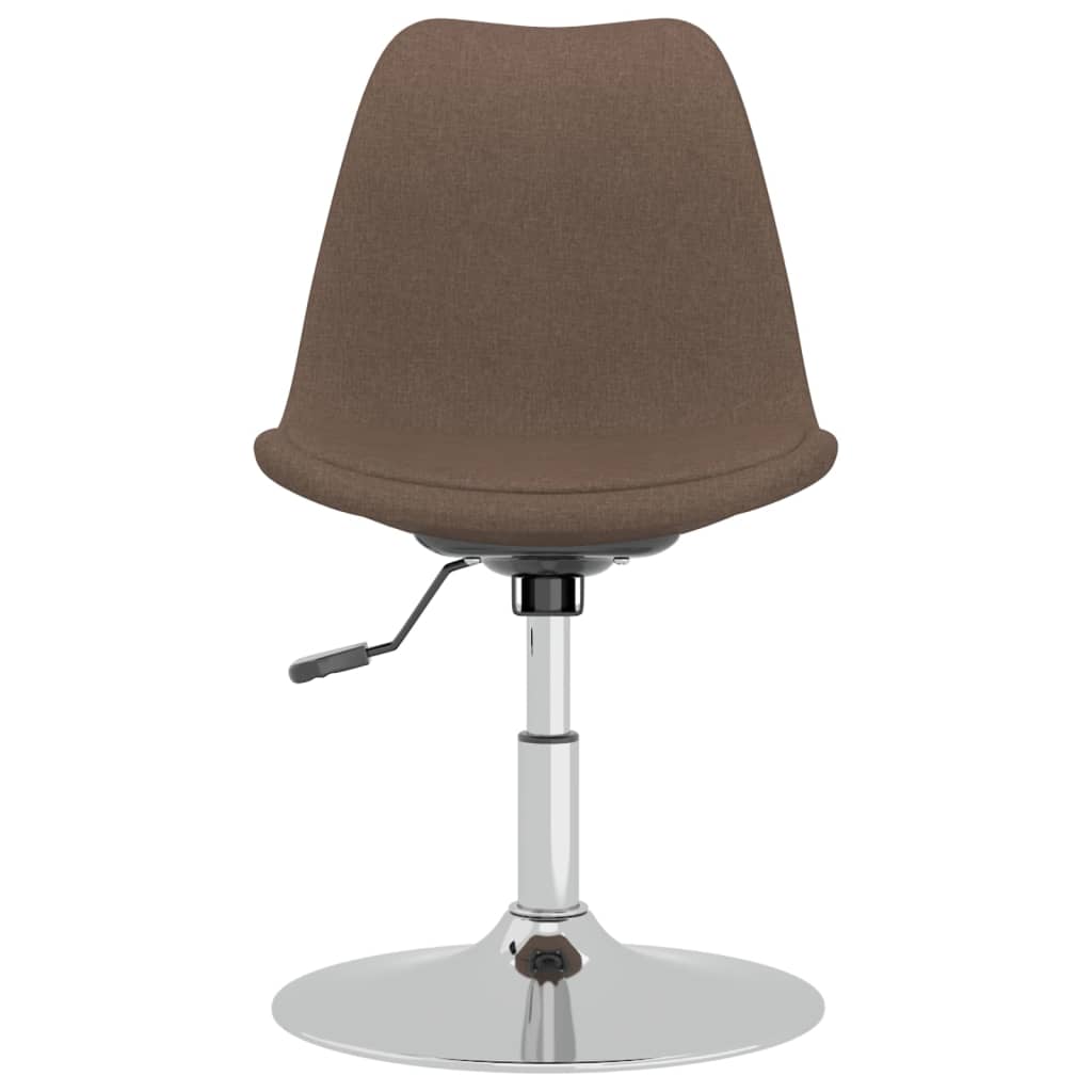 vidaXL Obrotowe krzesła stołowe, 4 szt., kolor taupe, obite tkaniną