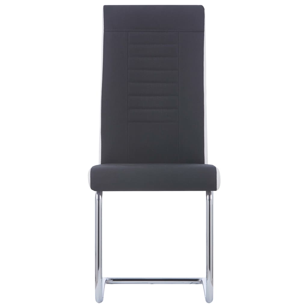 vidaXL Krzesła stołowe, wspornikowe, 6 szt., czarne, tkanina