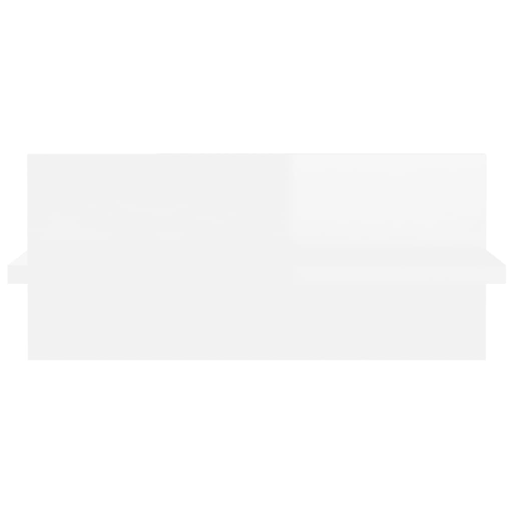 vidaXL Półki ścienne, 2 szt., białe, wysoki połysk, 40 x 11,5 x 18 cm
