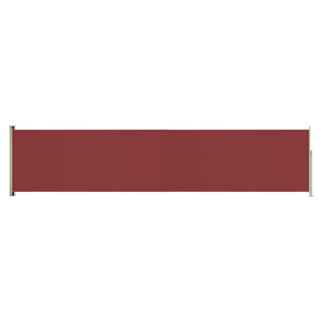 vidaXL Wysuwana markiza boczna na taras, 140 x 600 cm, czerwona