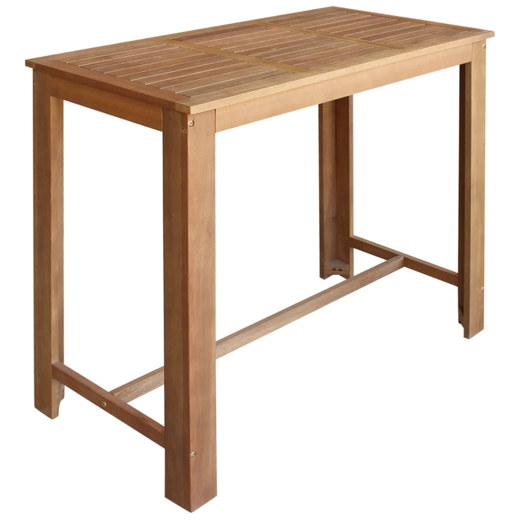 vidaXL Stolik i stołki barowe, 5 elementów, lite drewno akacjowe