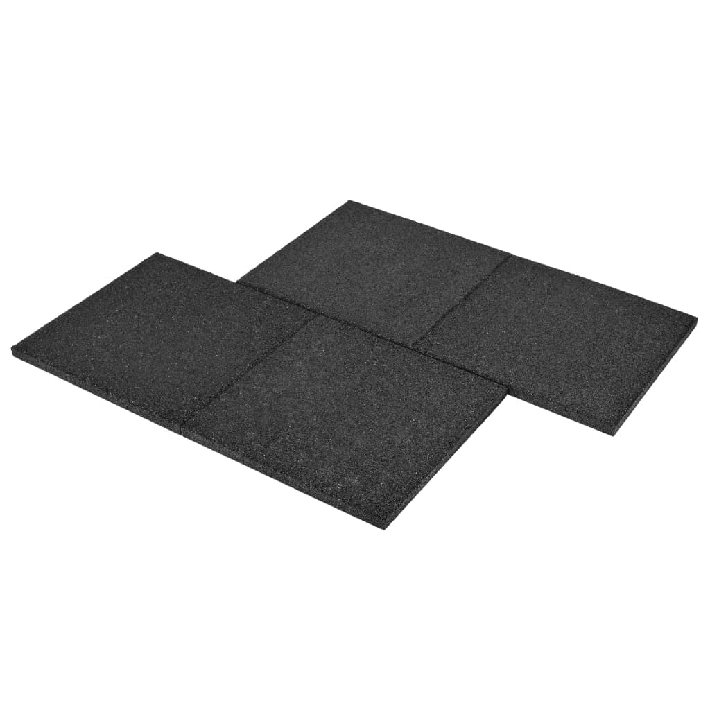 vidaXL Gumowe płyty, 18 szt., 50 x 50 x 3 cm, czarne