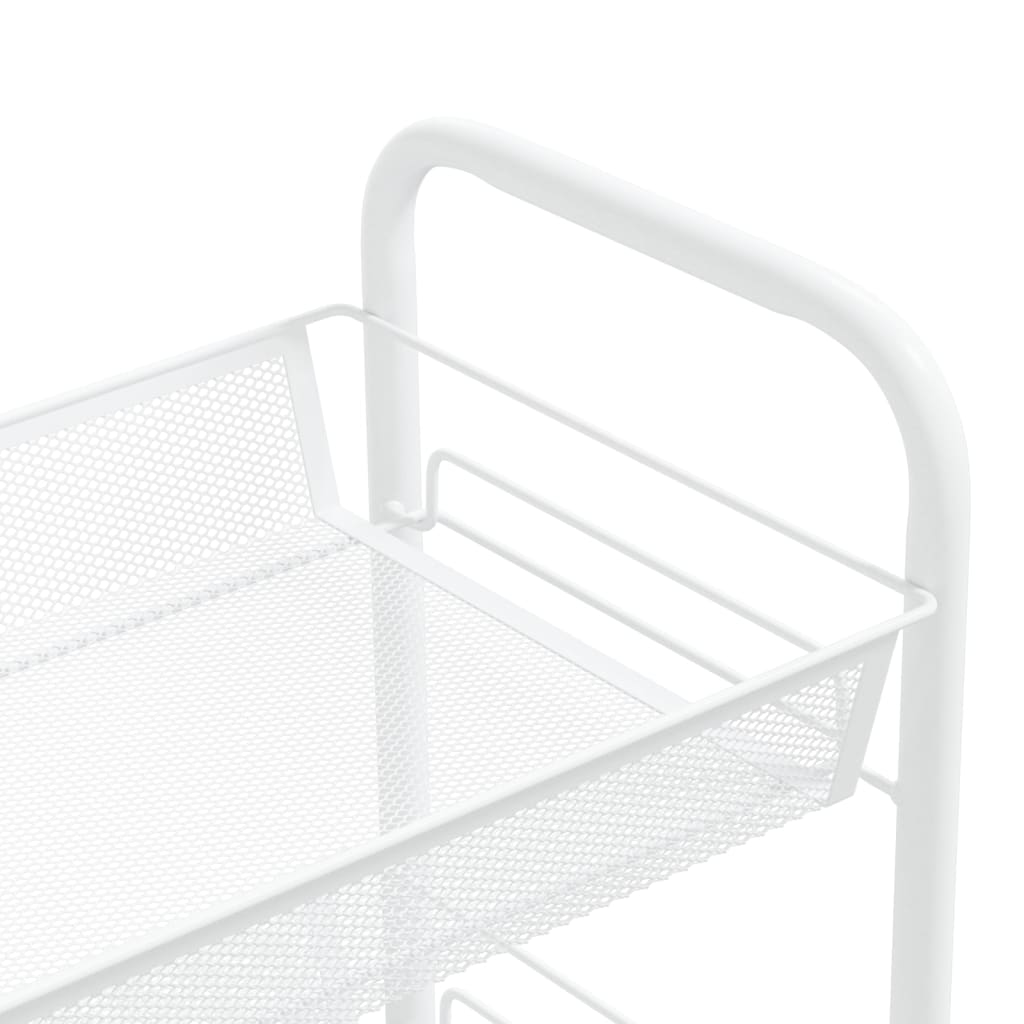 vidaXL 5-poziomowy wózek kuchenny, biały, 46x26x105 cm, żelazo