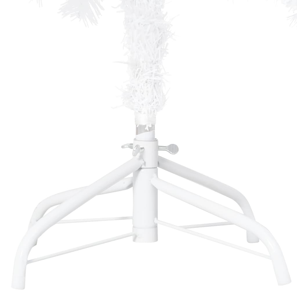 vidaXL Sztuczna choinka o grubych gałązkach, z lampkami, biała, 240 cm