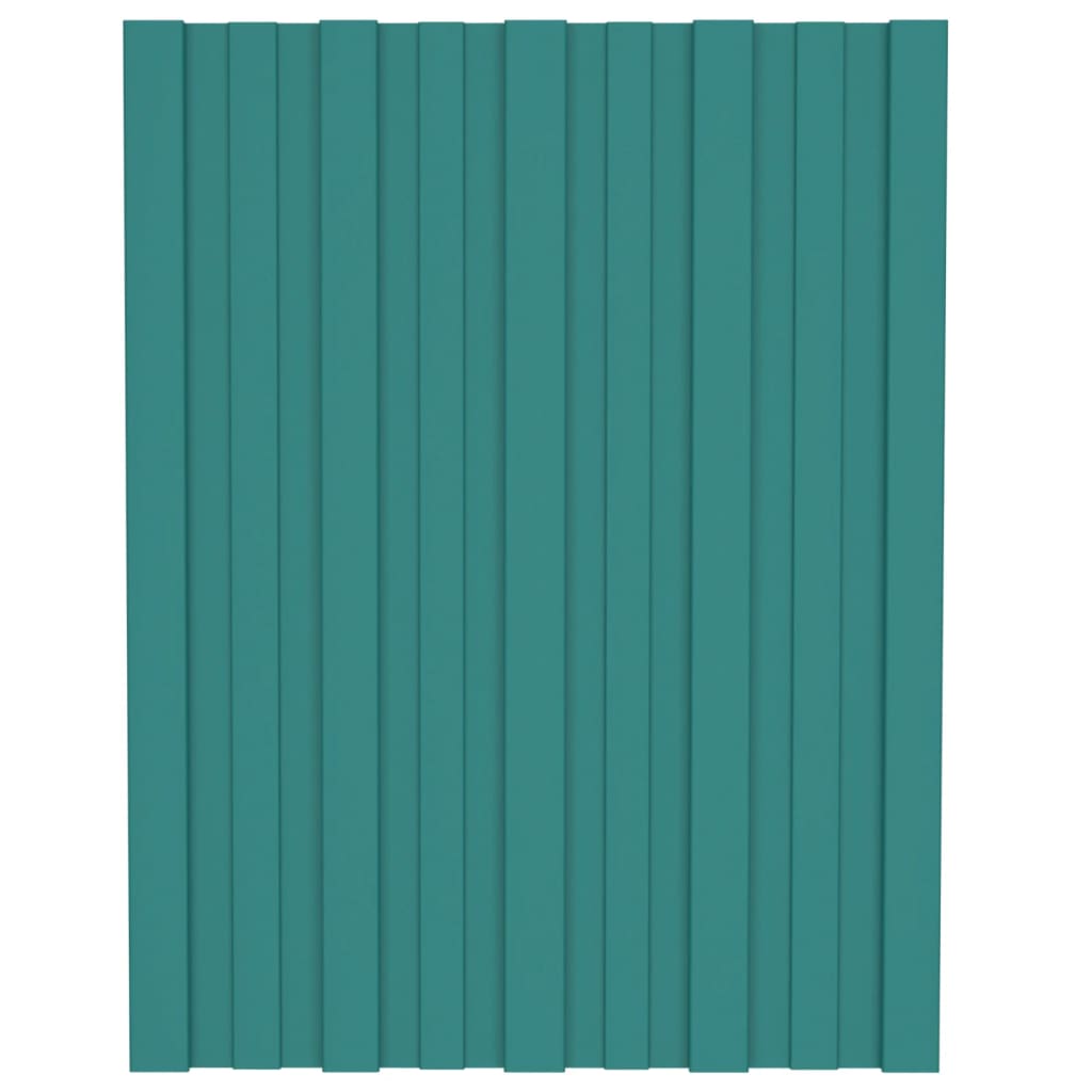 vidaXL Panele dachowe, 36 szt., stal galwanizowana, zielone, 60x45 cm