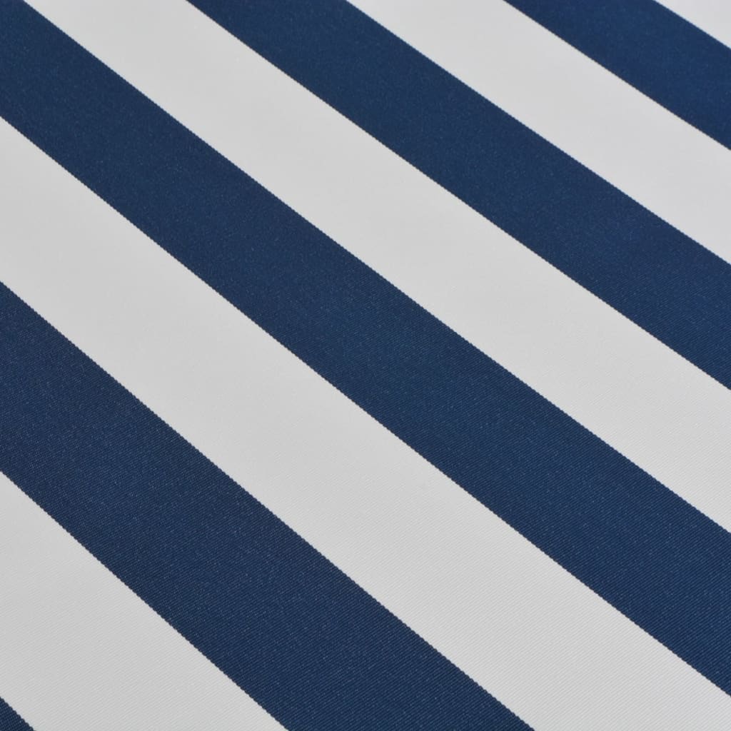 vidaXL Markiza zwijana ręcznie, 400 cm, niebiesko-biała