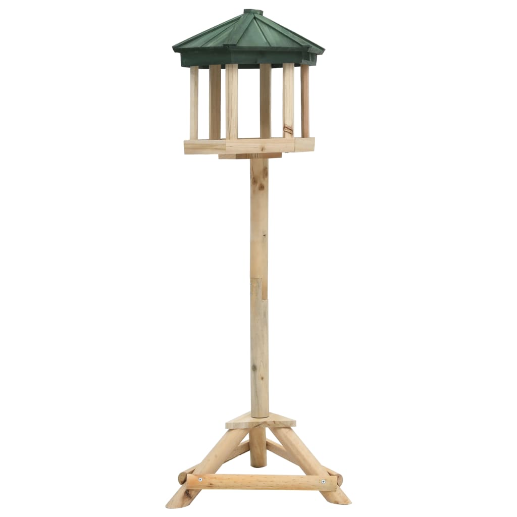 vidaXL Stojący karmnik dla ptaków, lite drewno jodłowe, 33x110 cm