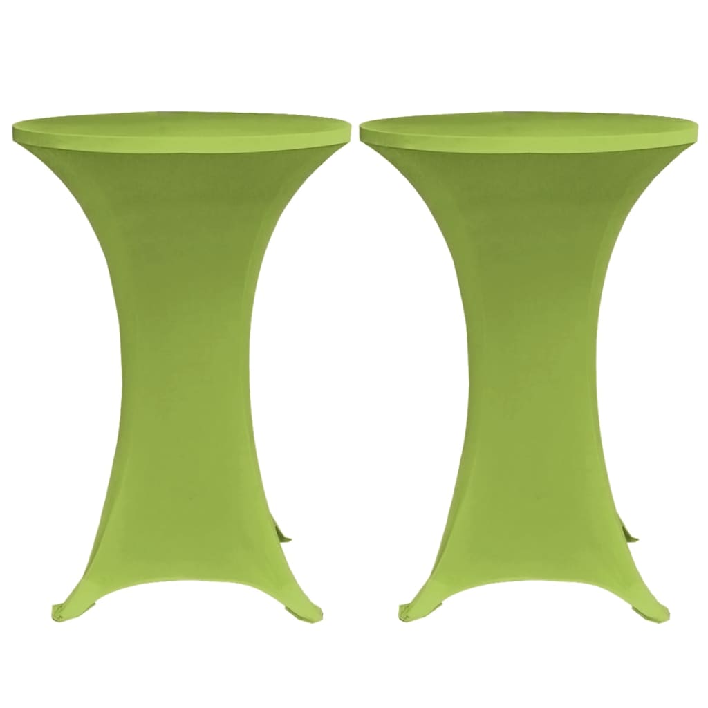 vidaXL Elastyczne pokrowce na stół, 4 szt., 60 cm, zielone