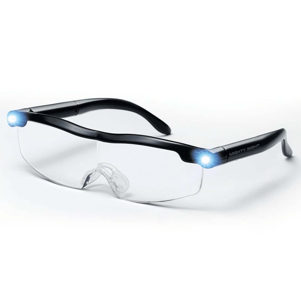 Ultra Vue Okulary powiększające z LED, plastikowe, czarne