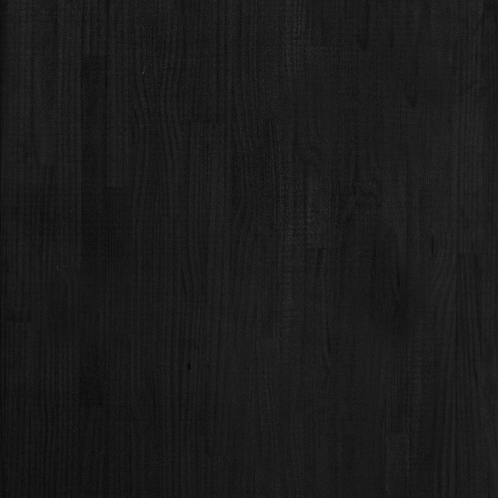 vidaXL Regał na książki, czarny, 60x30x210 cm, lite drewno sosnowe