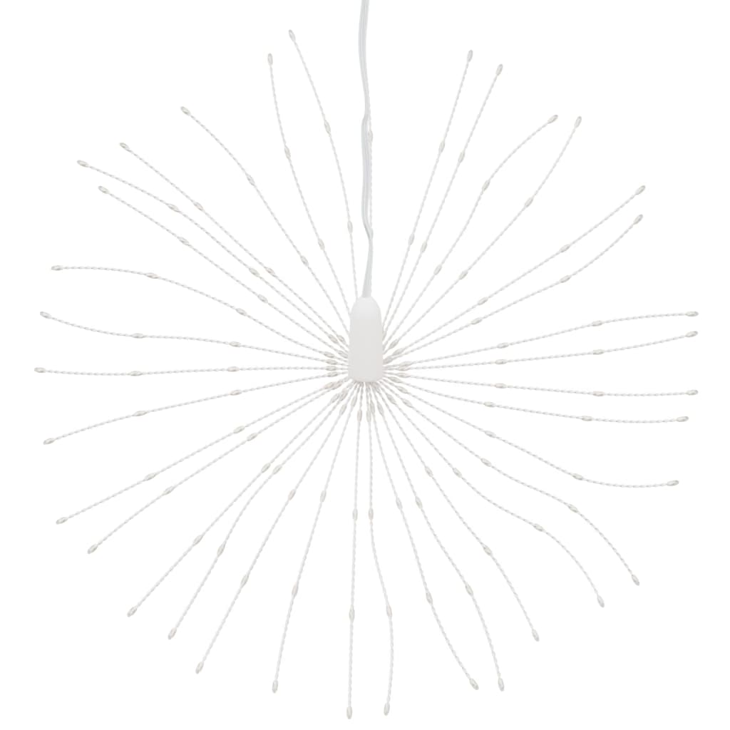 vidaXL Ozdoby świąteczne, 140 lampek LED, 8 szt., ciepła biel, 17 cm