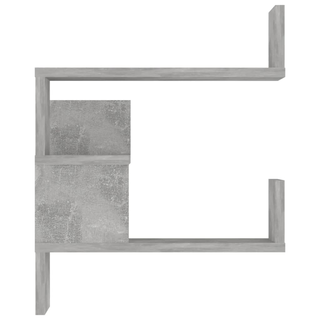 vidaXL Narożna półka ścienna, szarość betonu, 40x40x50 cm, płyta
