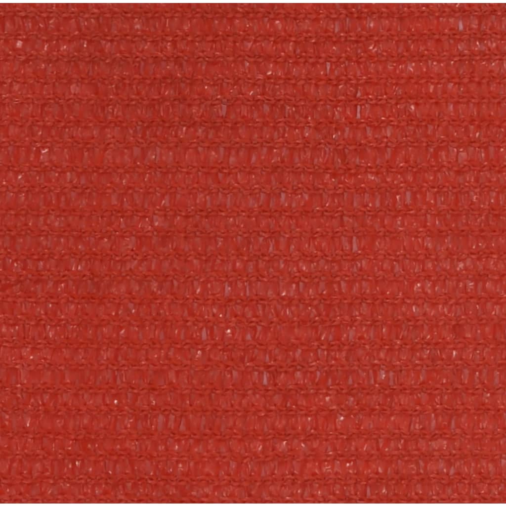 vidaXL Żagiel przeciwsłoneczny, 160 g/m², czerwony, 5x6x6 m, HDPE
