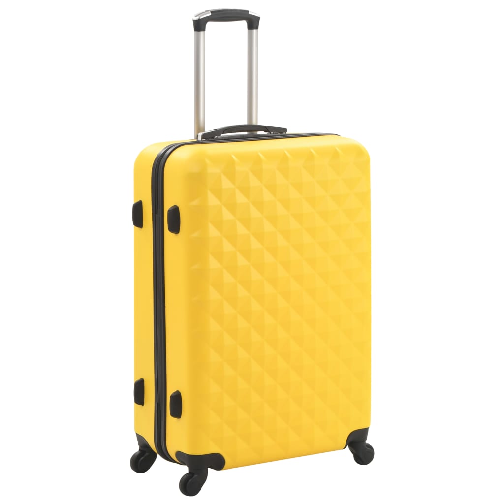 vidaXL Zestaw twardych walizek, 3 szt., żółte, ABS