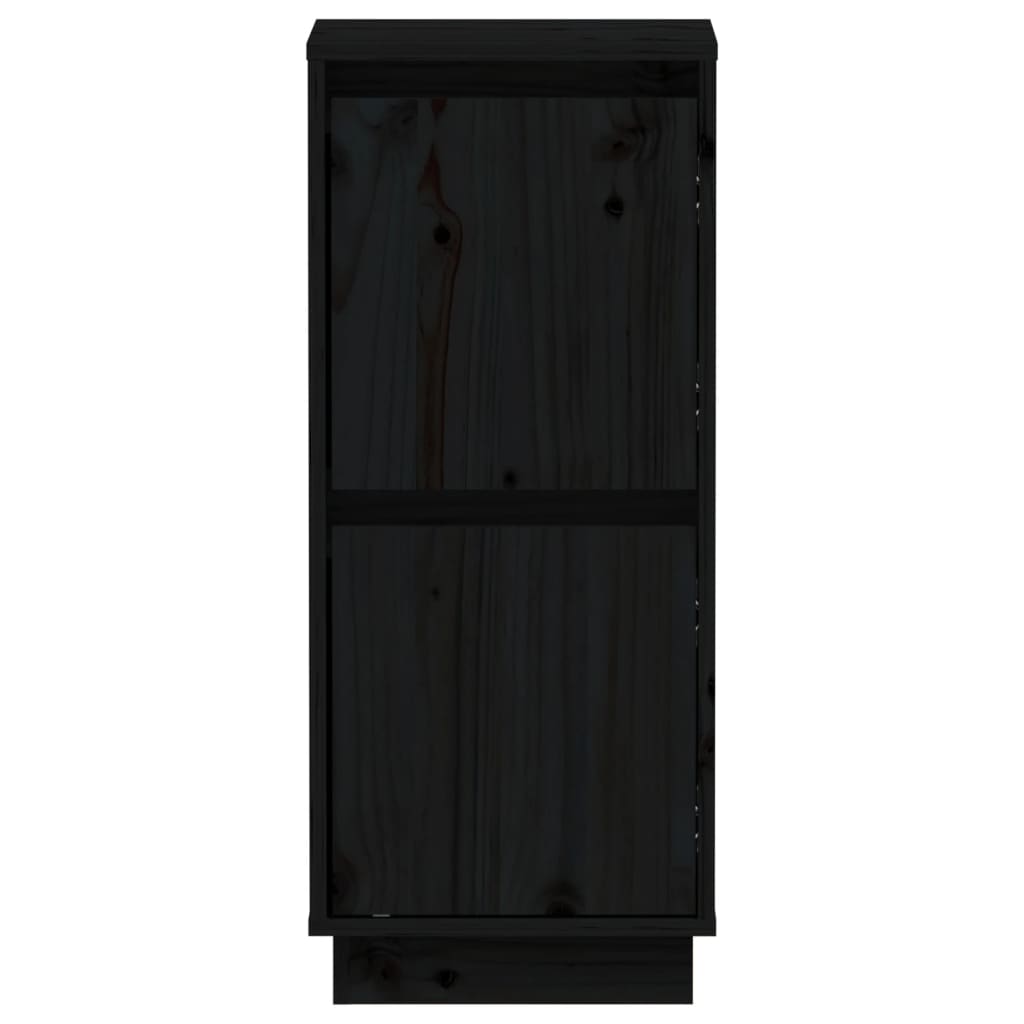 vidaXL Szafka, czarna, 31,5 x 34 x 75 cm, lite drewno sosnowe