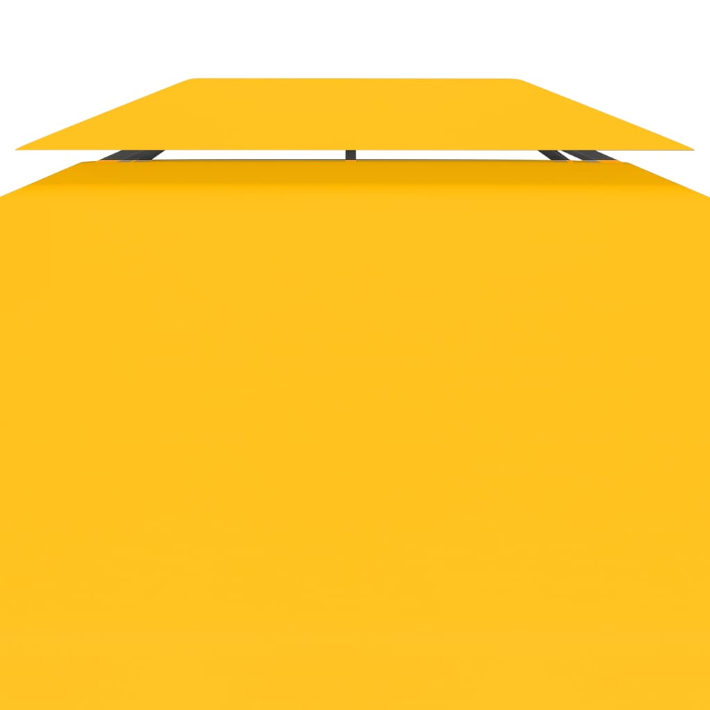 vidaXL 2-poziomowe zadaszenie altany, 310 g/m² 4x3 m, żółte