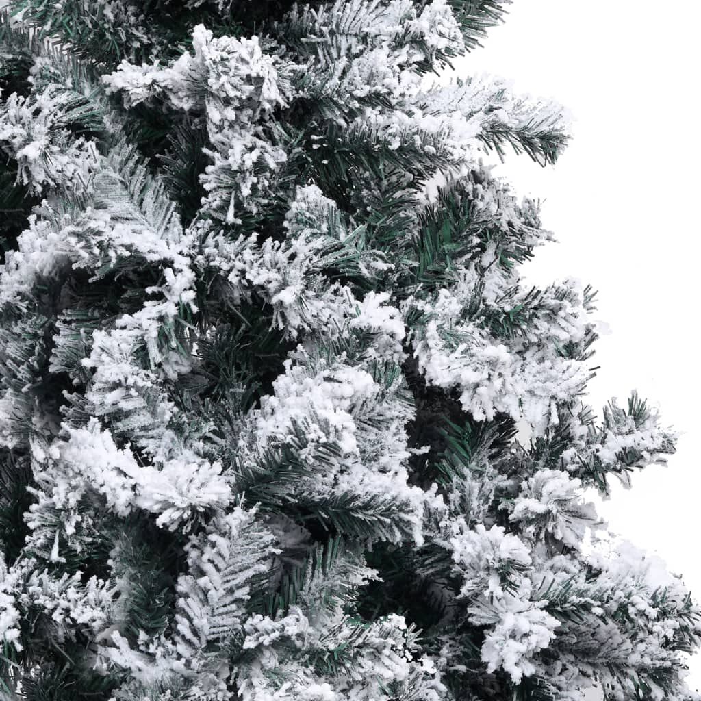vidaXL Sztuczna choinka, flokowana śniegiem, zielona, 300 cm, PVC