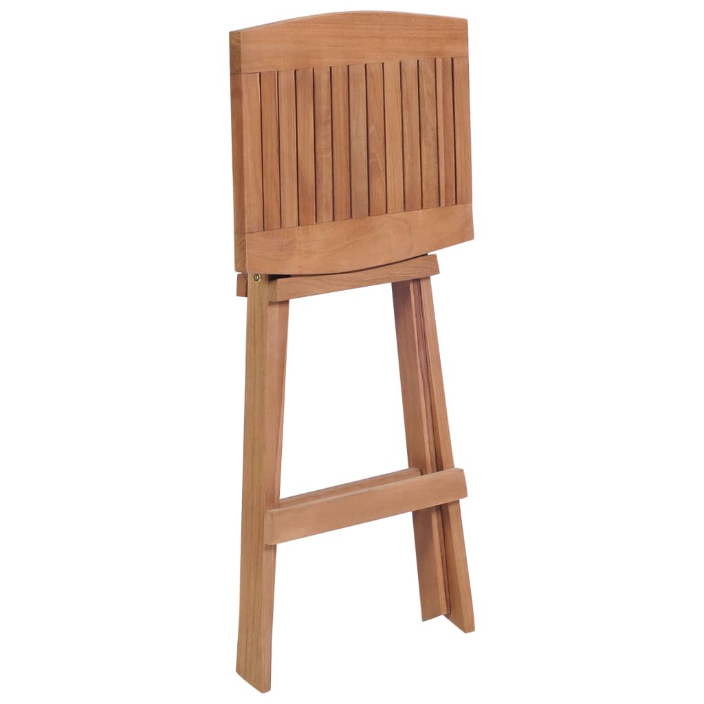 vidaXL Składane stołki barowe, 4 szt., lite drewno tekowe
