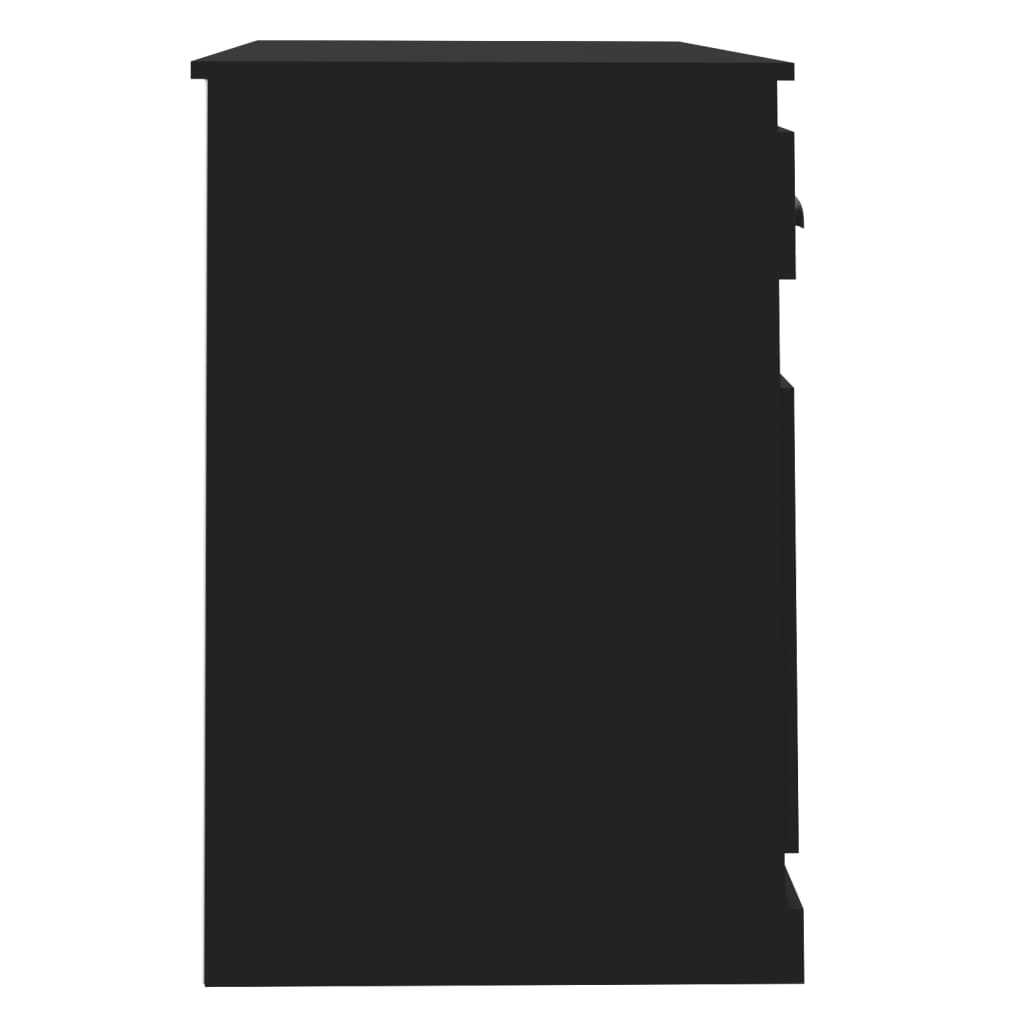 vidaXL Biurko z szufladą, czarne, 115x50x75 cm