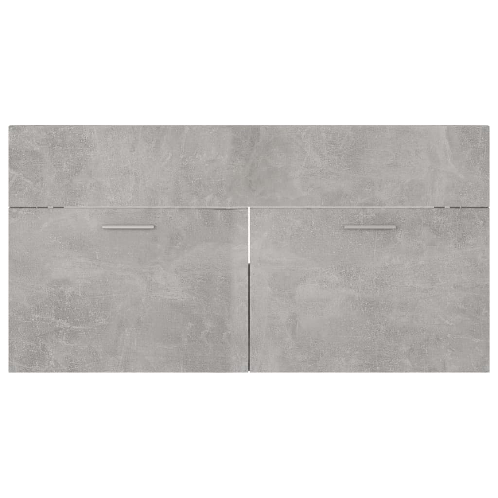vidaXL Szafka pod umywalkę, szarość betonu, 90x38,5x46 cm, płyta