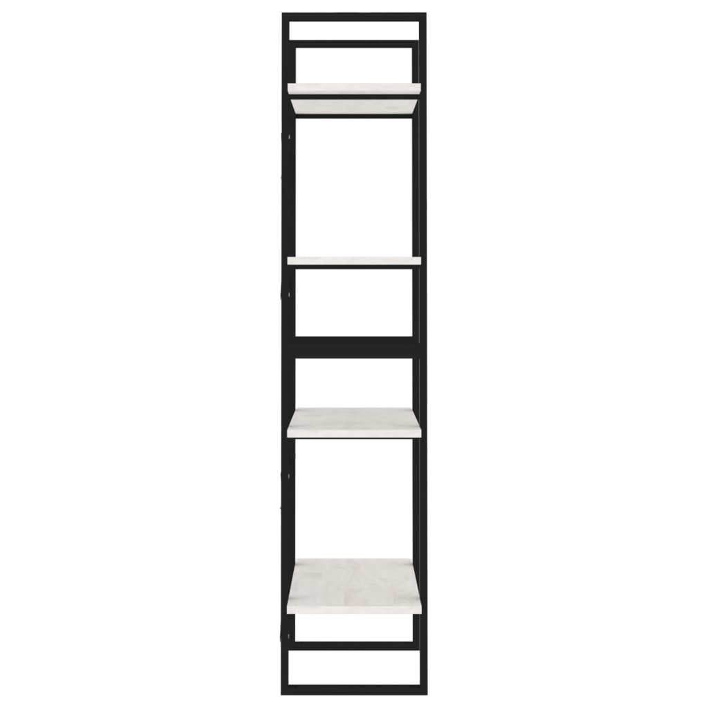 vidaXL 4-poziomowy regał na książki, biały, 60x30x140 cm, sosnowy